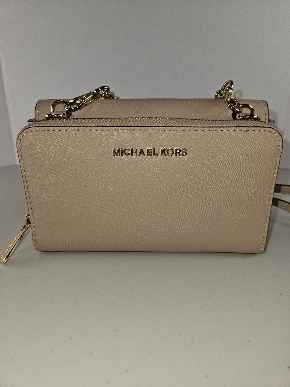 Michael Kors 2 In One Purse & Wallet Cross Body Blush/Nude Like New
